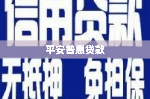 安县平安普惠贷款