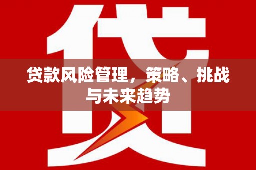安县贷款风险管理，策略、挑战与未来趋势