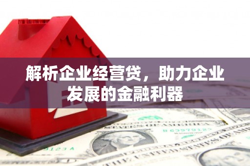 安县解析企业经营贷，助力企业发展的金融利器