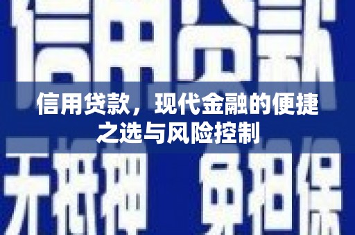 安县信用贷款，现代金融的便捷之选与风险控制