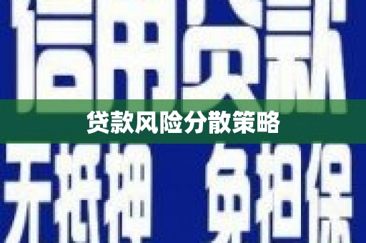 安县贷款风险分散策略