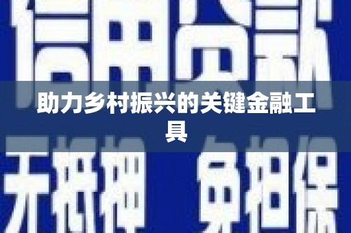 安县助力乡村振兴的关键金融工具