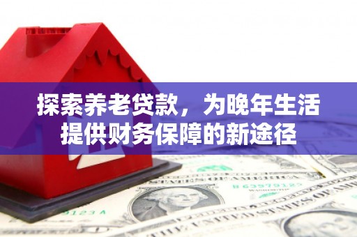 安县探索养老贷款，为晚年生活提供财务保障的新途径