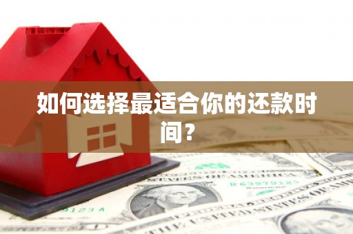 安县如何选择最适合你的还款时间？