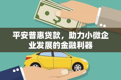 安县平安普惠贷款，助力小微企业发展的金融利器