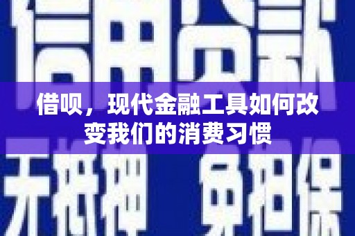 安县借呗，现代金融工具如何改变我们的消费习惯