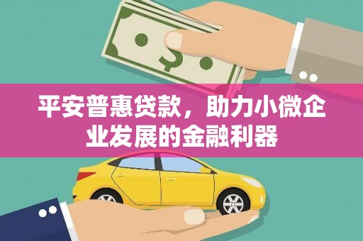 安县平安普惠贷款，助力小微企业发展的金融利器
